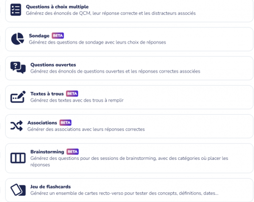 Cartes de révisions générées avec l'aide de l'IA