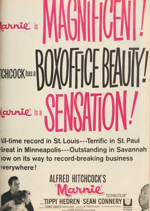 MARNIE BOX OFFICE USA 1964