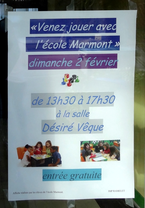 La fête du jeu organiséee par l'école primaire Marmont