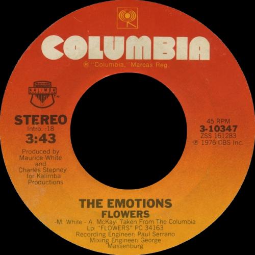The Emotions : Album " Flowers " Columbia Records PC 34163 [ US ]