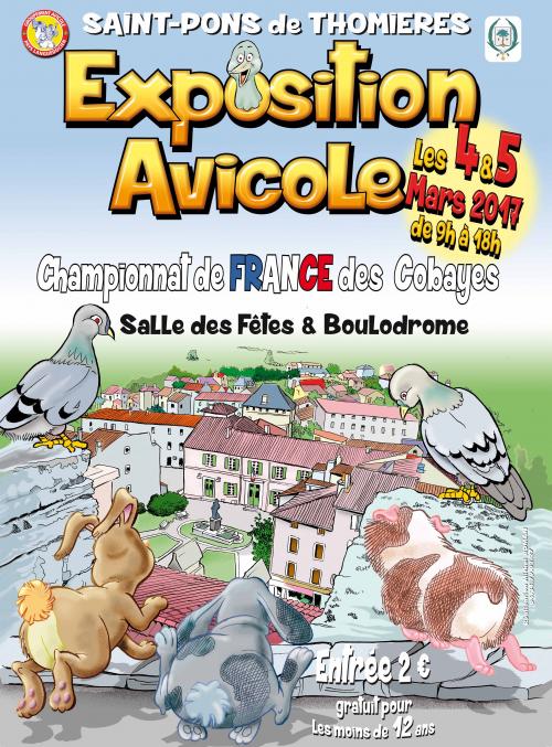 affiche pour l'exposition avicole