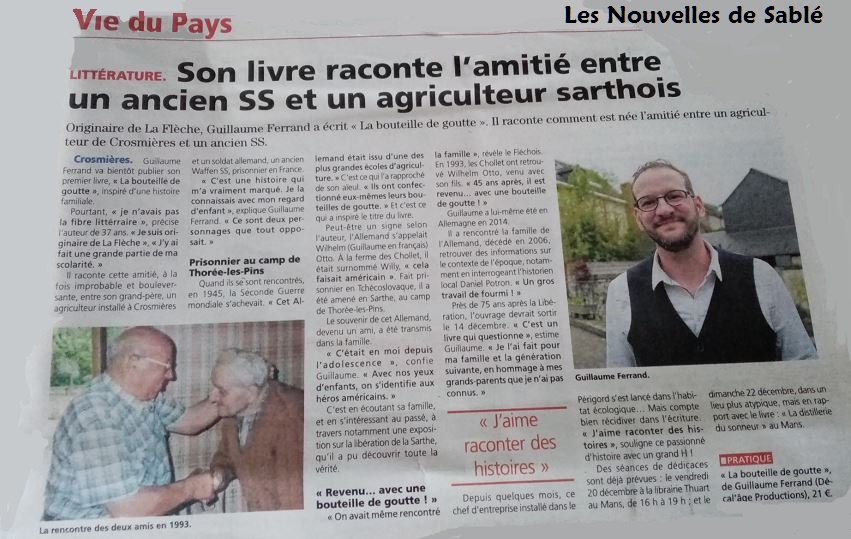 La bouteille de goutte, ce qui nous a incités à publier l'histoire...