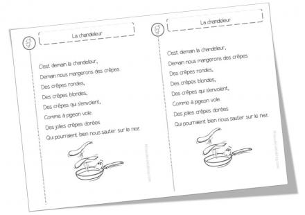 Poèmes Chandeleur et crêpes