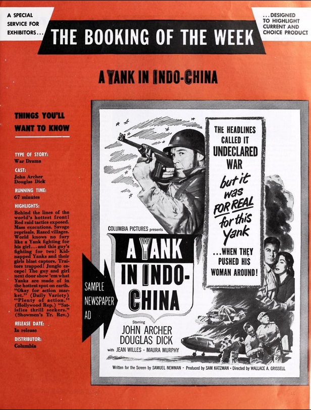 A YANK IN INDO-CHINA BOX OFFICE USA 1952