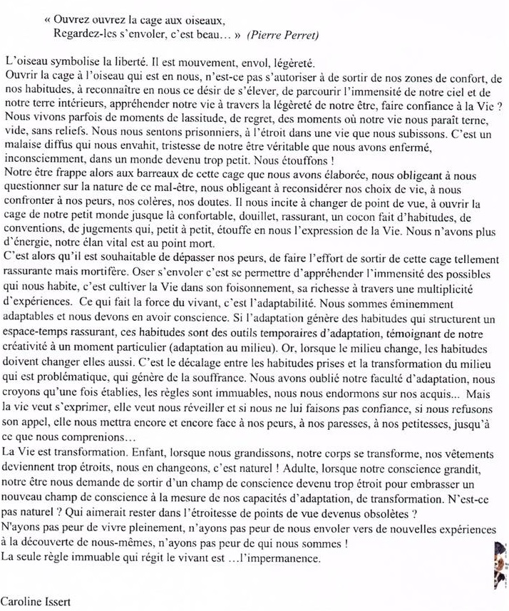 Ouvrir la cage "florale"