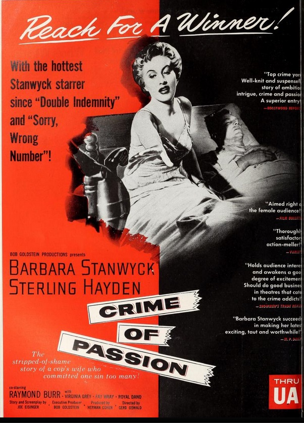 CRIME OF PASSION BOX OFFICE USA 1957