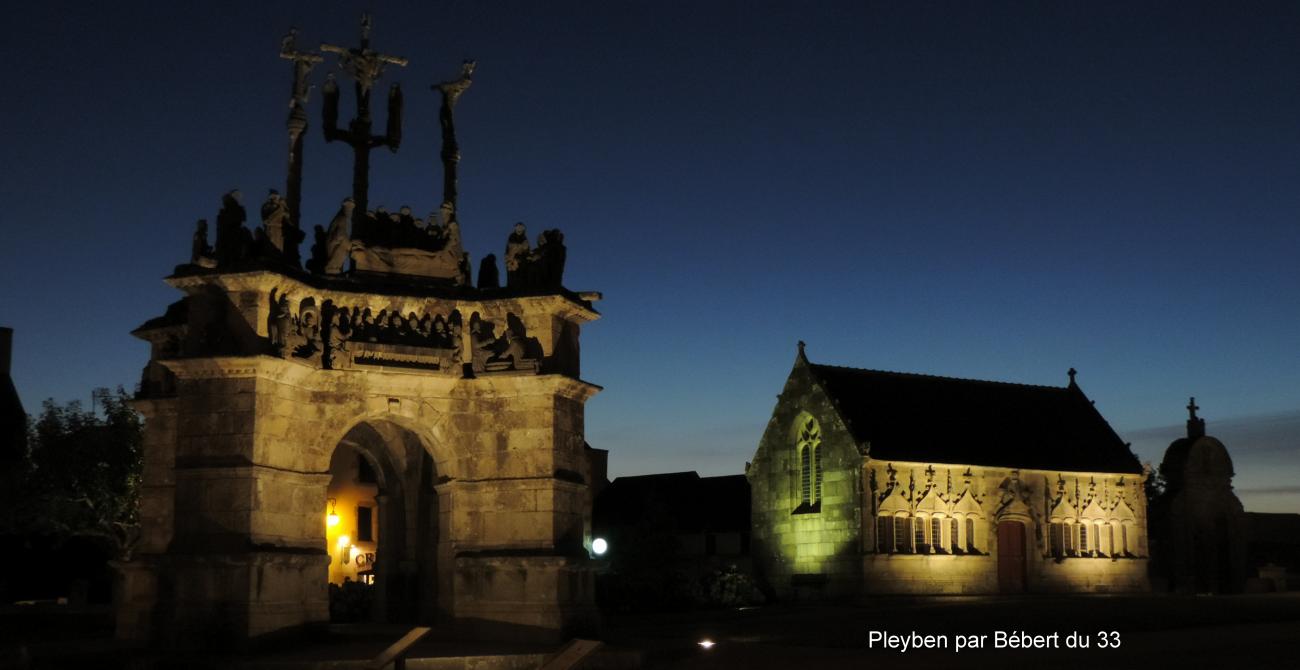 Pleyben de nuit - (dept29)