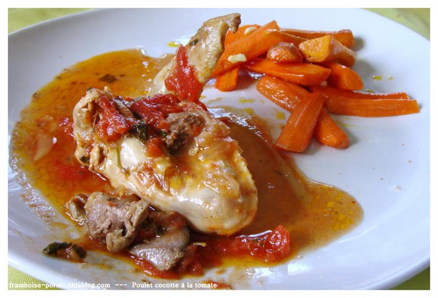 Poulet cocotte à la tomate