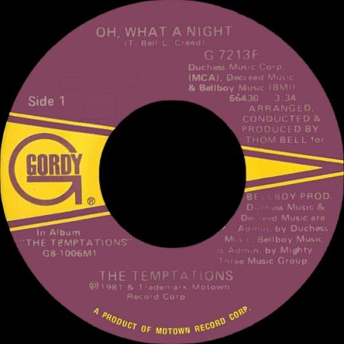 The Temptations : Album " The Temptations " Gordy Records G8-1006 M1 [ US ] le 07 Aout 1981
