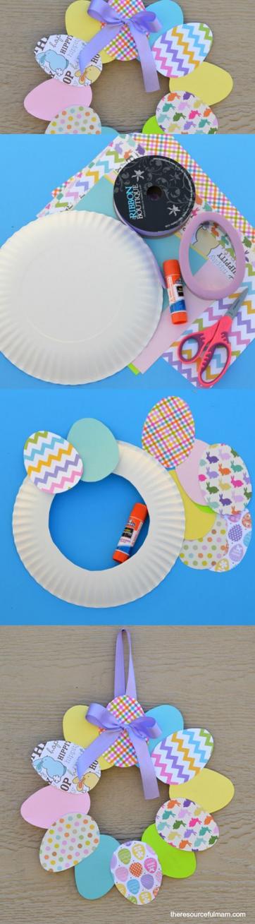 Idée Pinterest : Couronne d'oeufs (découpage et collage)