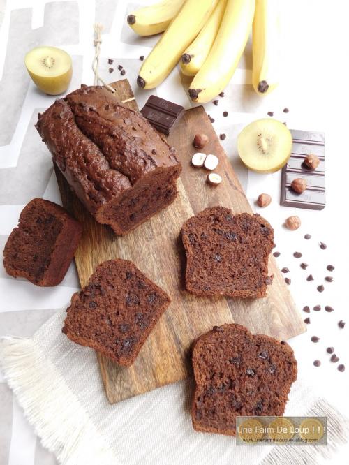 Banana bread choco' noisette