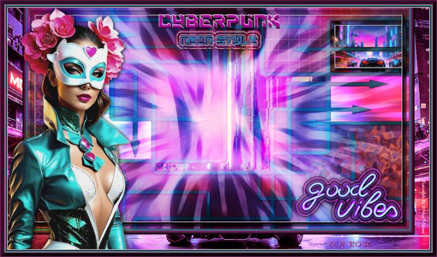 Cyberpunk, neon style