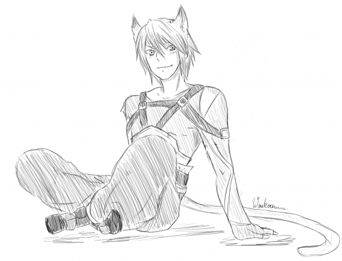 • Croquis Sam l'homme-chat