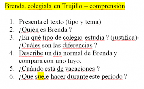 Brenda, colegiala en Trujillo - CE - CO - Cultura