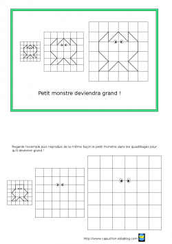 Agrandissement sur quadrillage au cycle 3