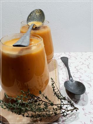 VELOUTE DE PATATES DOUCE,POIS CHICHES ET PANAIS AU COOKEO