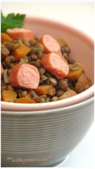 LENTILLES CAROTTES AUX SAUCISSES