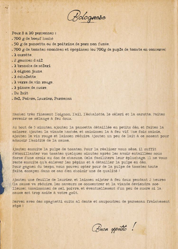 Véritable sauce bolognaise