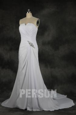Robe de mariée  bustier en col djellaba