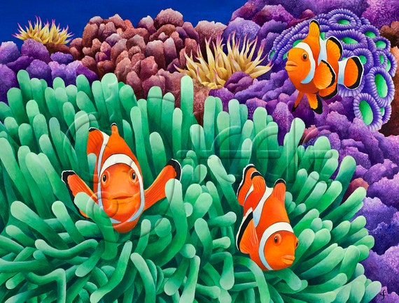 Poisson anémone, poisson-clown: Clowning Around - Etsy France
