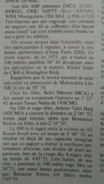 1992 Natation  MCA 2e au Chmpionnat hivernal à Sétif