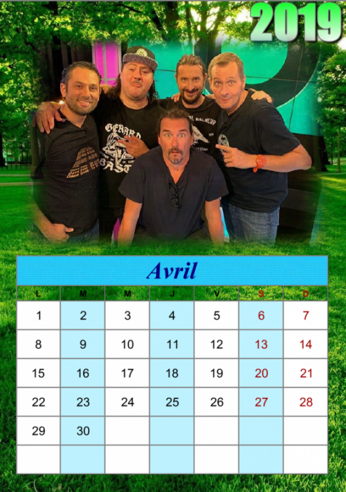 Calendrier 2019 Teamg1 Disponible