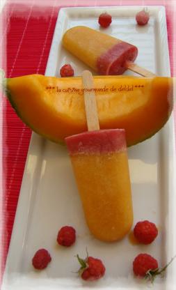 SUCETTES GLACÉES MELON,FRAMBOISES