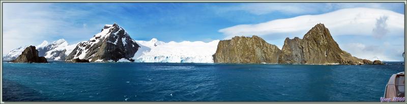 Elephant Island vue du large de Wild Point et Belsham Cape - Elephant Island - South Shetland Islands