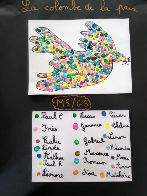 Notre colombe de la paix