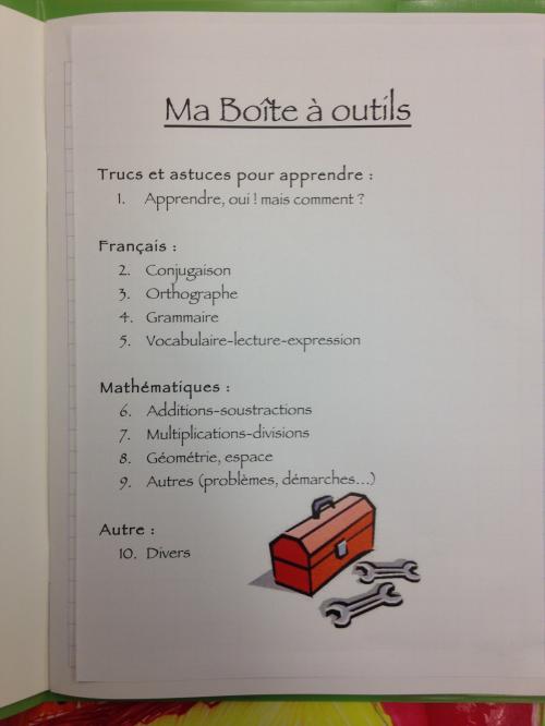 Le cahier outils qu'est-ce que c'est ?