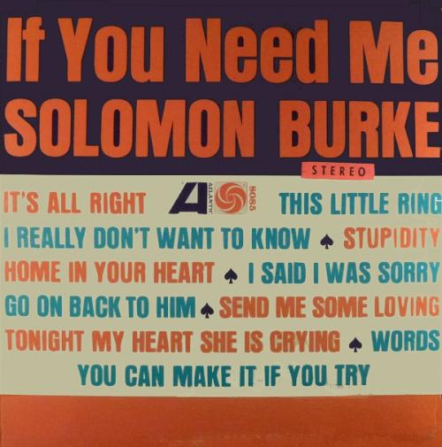 Solomon Burke : Album " If You Need Me " Atlantic Records SD 8085 [ US ] en 1963