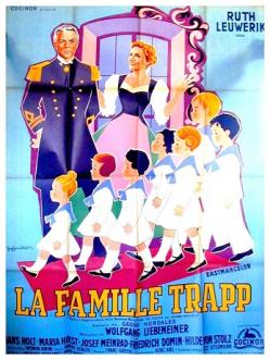 LA FAMILLE TRAPP  BOX OFFICE FRANCE 1957 AFFICHE DE GUY GERARD NOEL