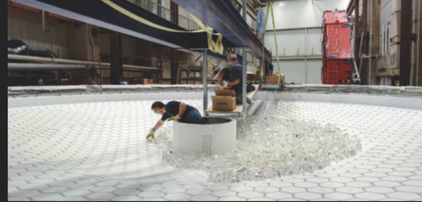 L'observatoire de Vera-Rubin au Chili et sa camera géante.