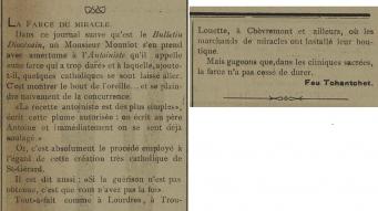La farce du miracle (Tatène 26 avril 1912)