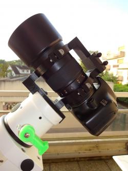 Samyang 135 f:2 3D-printed bracket for astrophotography