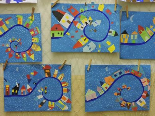 Idée art Pinterest : Paysage sur une spirale