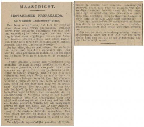Sectarische propaganda (Limburger koerier 08-02-1926)