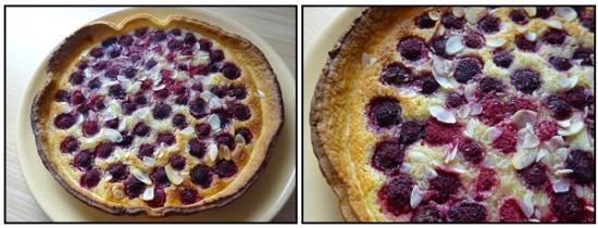 Tarte amandine framboises