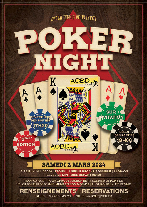 Poker Night de l'ACBD Tennis