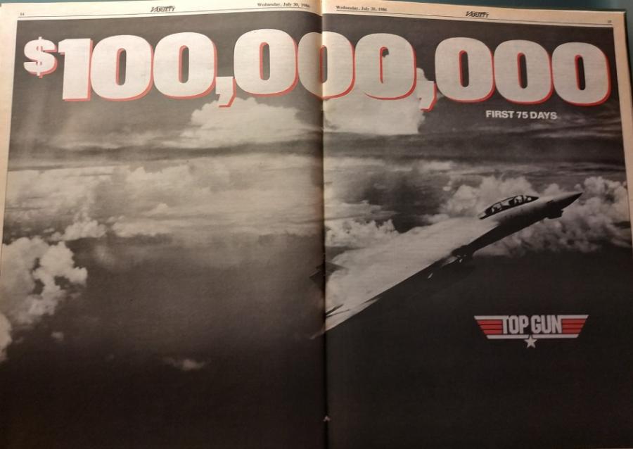 TOP GUN -  TOM CRUISE BOX OFFICE 1986