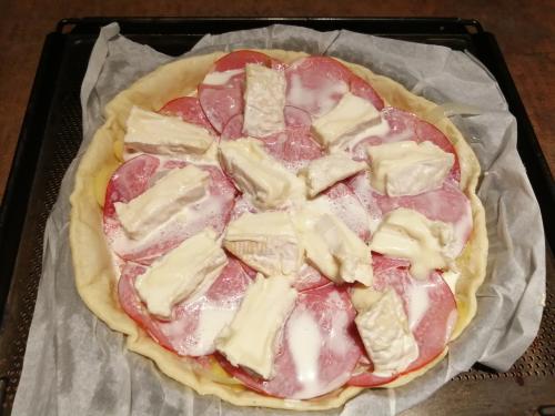 quiche au camembert  et bacon