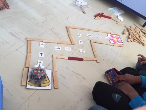 Des petits robots connectés: les bluebots