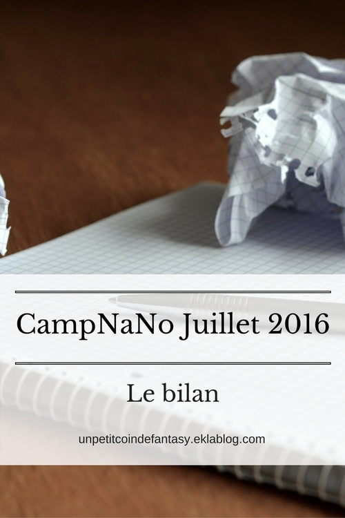 Camp NaNo Juillet 2016 : le bilan