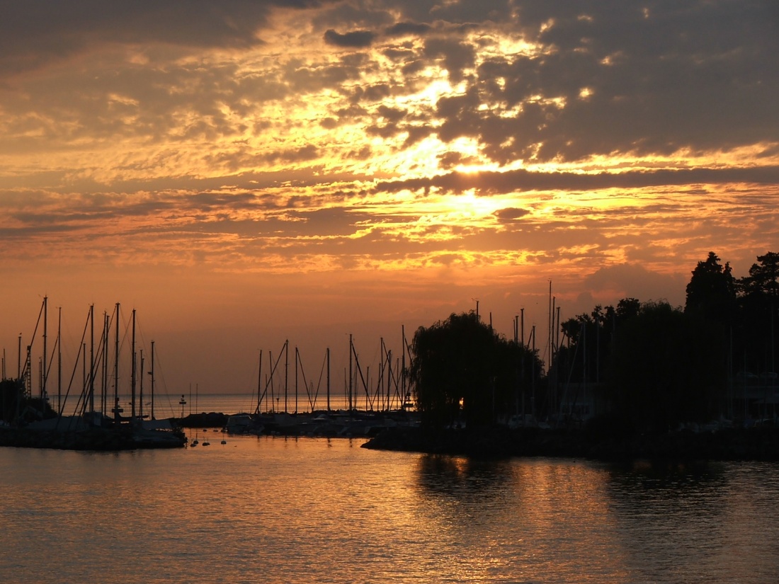 coucher de soleil en Suisse