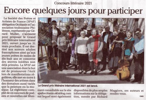 ANNONCES DU CONCOURS