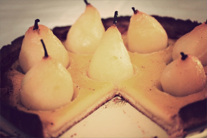 Tarte aux poires, pâte sablée à la noisette (façon Julia Child)