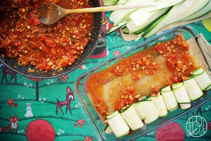Recette des cannellonis de courgette (vegan)