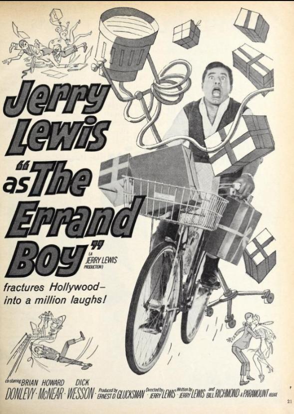 THE ERRAND BOY (LE ZINZIN D'HOLLYWOOD) BOX OFFICE USA 1961