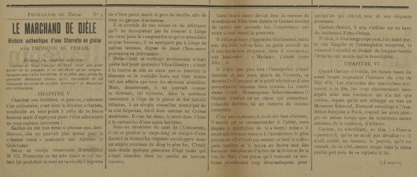 Le Marchand de Djèle (feuilleton par Tronçon du Férail dans Tatène 1er novembre 1912)