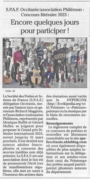 ANNONCES DU CONCOURS
